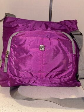 Swiss Gear Purple Nylon Crossbody Shoulder Bag